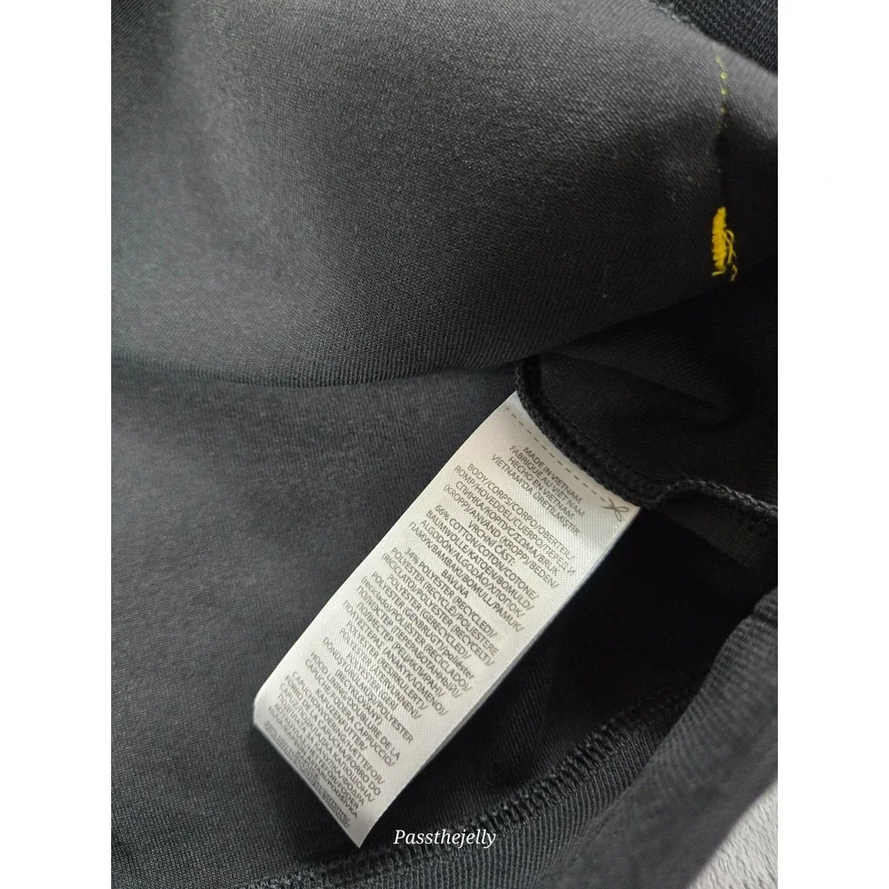 Polo Ralph Lauren Men's Small Black Colorblock Graphic Fleece Hoodie Spellout